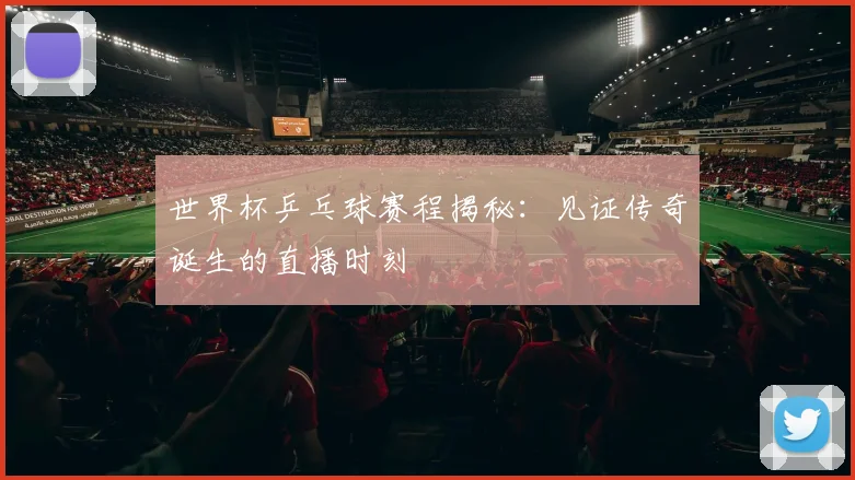 世界杯乒乓球赛程揭秘：见证传奇诞生的直播时刻