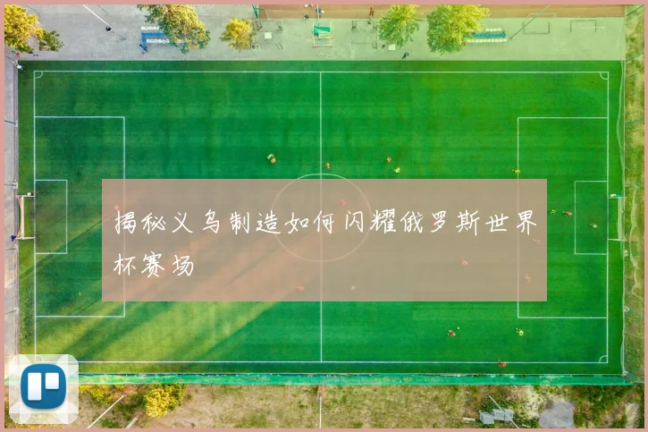 揭秘义乌制造如何闪耀俄罗斯世界杯赛场