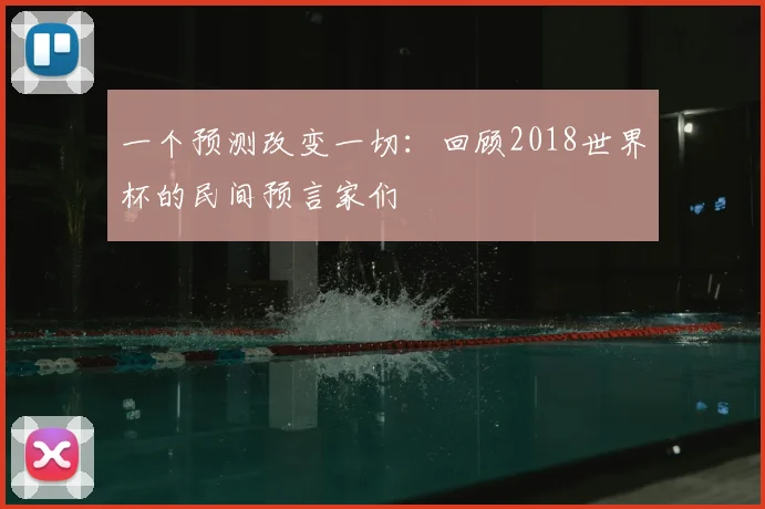一个预测改变一切:回顾2018世界杯的民间预言家们